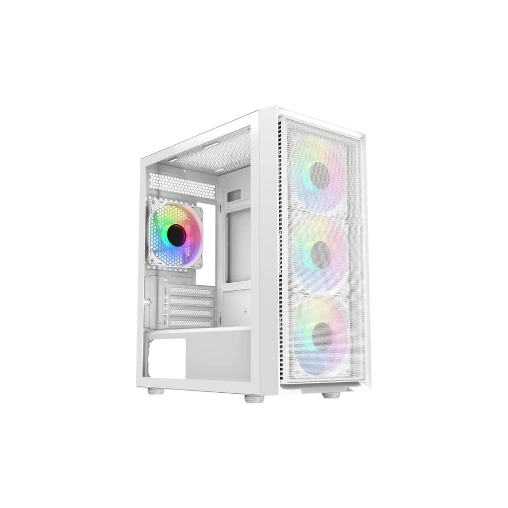 SAMA - M203 WHITE TEMPERED GLASS MICRO ATX MID TOWER GAMING COMPUTER CASE