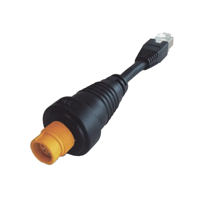 Adaptador Ethernet RJ45 / Conector Redondo Amarillo / Compatible con NSO evo2 y Zeus2 SIMRAD 000-11246-001