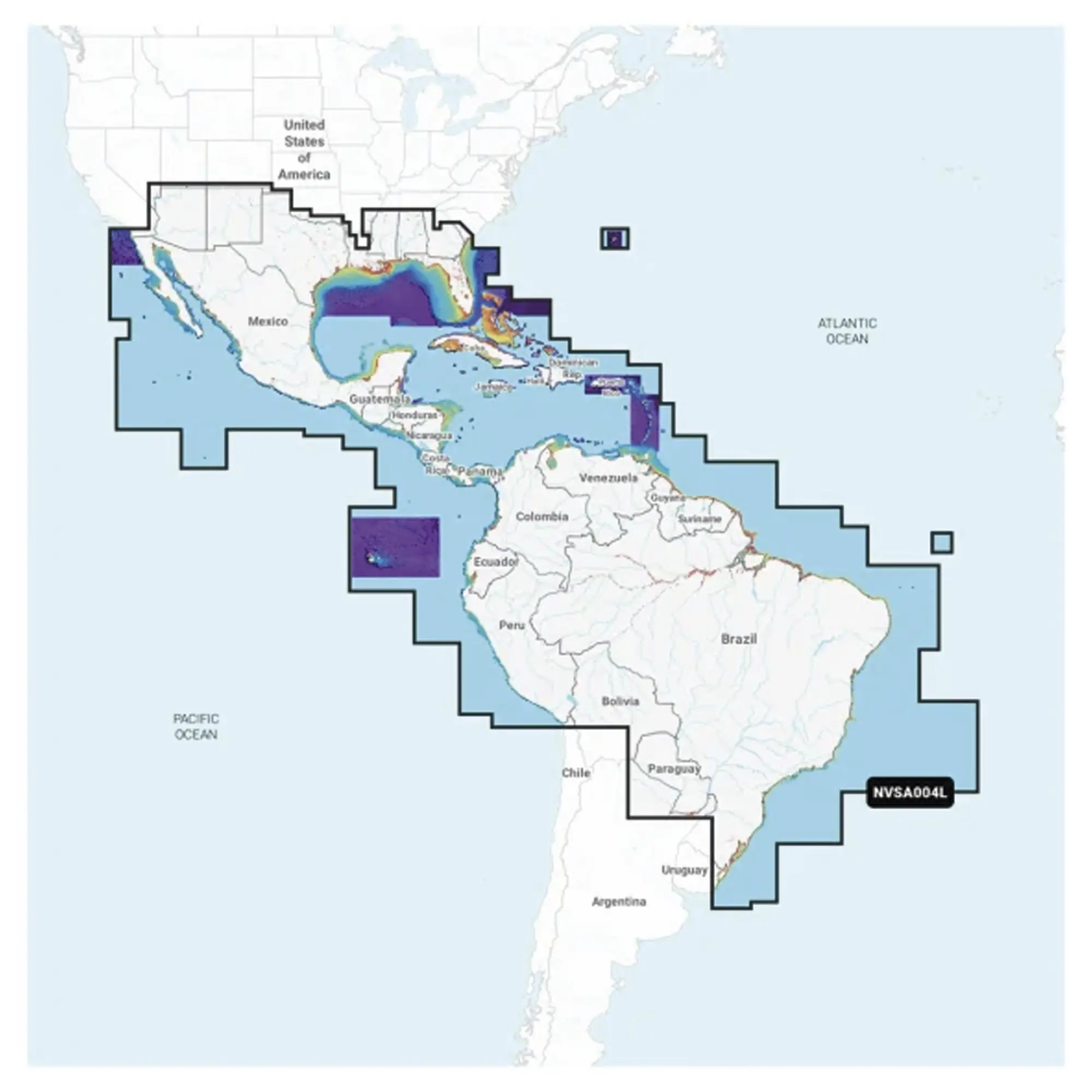 010-C1285-00-10C128500-h Cobertura Marítima / Costa de México, Centroamérica y Brasil / Incluye Golfo de EE. UU. y Costa Oriental / Bermudas, Bahamas, Cuba, Puerto Rico / Islas Vírge... - Imagen 1