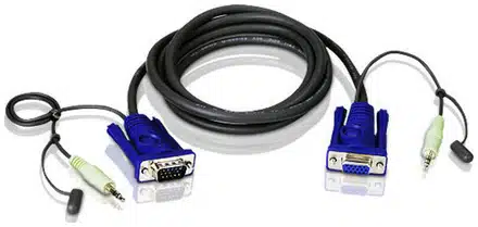 ATEN 2L2402A cable para video, teclado o ratón (KVM) Azul, Negro 1.8 m