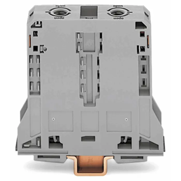 Borna de Paso para 2 Conductores / 95 mm² / POWER CAGE CLAMP / Montaje en Carril DIN 35 x 15 / Tensión Asignada 1000 V / Corriente Asignada 232 A / Material ...