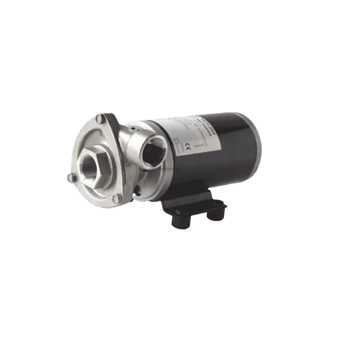 Bomba centrifuga Cyclone de alta presión a 12 Vcd, caudales de 21 GPM, presión máxima de 17 psi, en acero inoxidable JABSCO 50860-0012