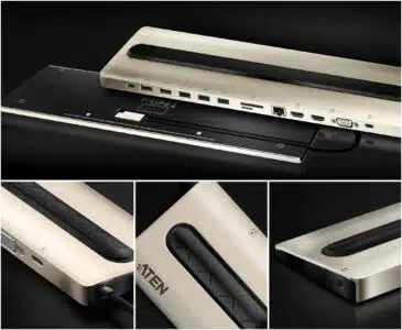 ATEN UH3237 base para laptop o replicador de puertos Alámbrico USB 3.2 Gen 1 (3.1 Gen 1) Type-C Aluminio, Negro - Imagen 4