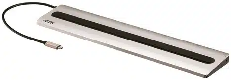 ATEN UH3237 base para laptop o replicador de puertos Alámbrico USB 3.2 Gen 1 (3.1 Gen 1) Type-C Aluminio, Negro
