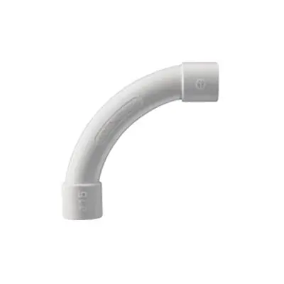 DX-40-132-DX40116 Curva de radio estrecho para tubería rígida, recomendado para cables de datos, PVC Auto-extinguible, de 32 mm GEWISS DX-40-132 - Imagen 1