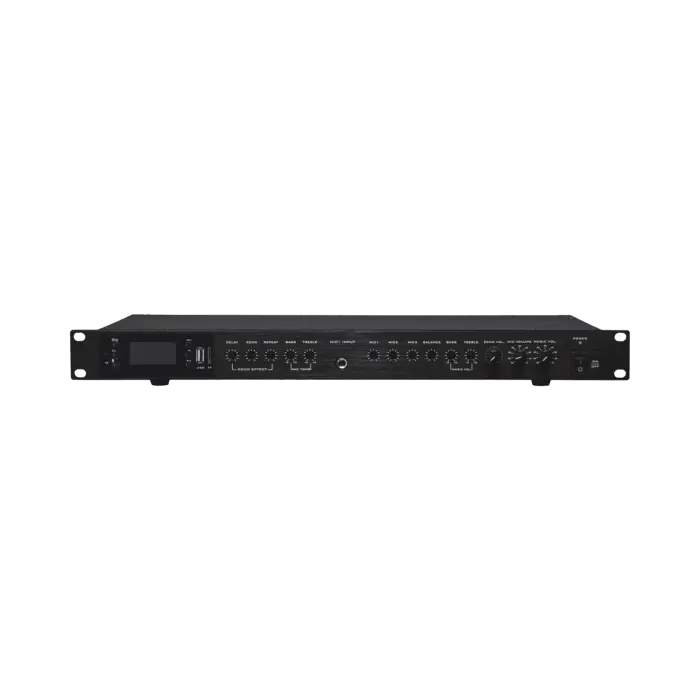 Amplificador de Audio | 2 x 60W | Baja Impedancia 4 - 8Ω | Reproductor Bluetooth, USB, SD | Efectos Integrados Delay, Echo, Repeat EPCOM PROAUDIO EP2060W
