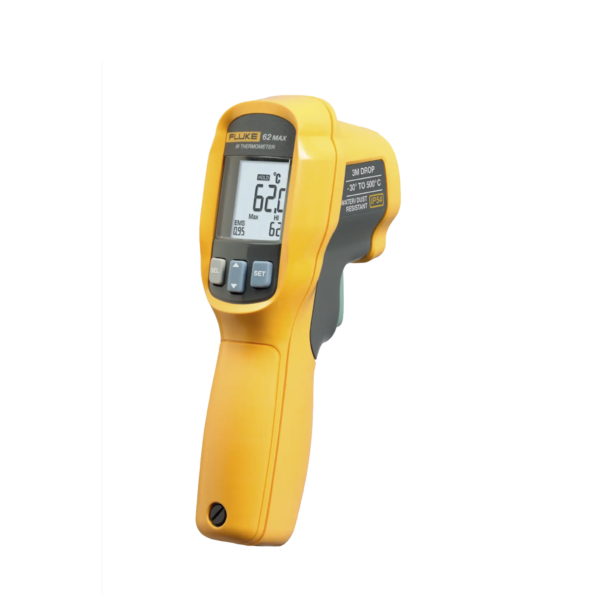 FLUKE-62MAXESPR-FLUKE62MAXESPR-h Termómetro IR Para Medición de Temperatura de -30ºC a 500ºC, Con Precisión +-1.0%, y Clasificación IP54 de Resistencia al Agua y Polvo FLUKE FLUKE-62MAXESPR - Imagen 1