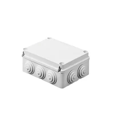 GW-44-007-GW44004 Caja de derivación de PVC Auto-extinguible con 10 entradas, tapa atornillada, 190 x 140 x 70 MM, Para Exterior (IP55) GEWISS GW-44-007 - Imagen 1