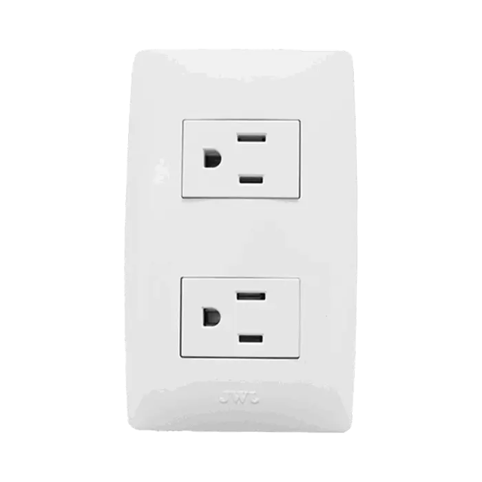 Contacto Dúplex de 127 V~60 HZ 15 A / Color Blanco. JWJ JTL-B72-23