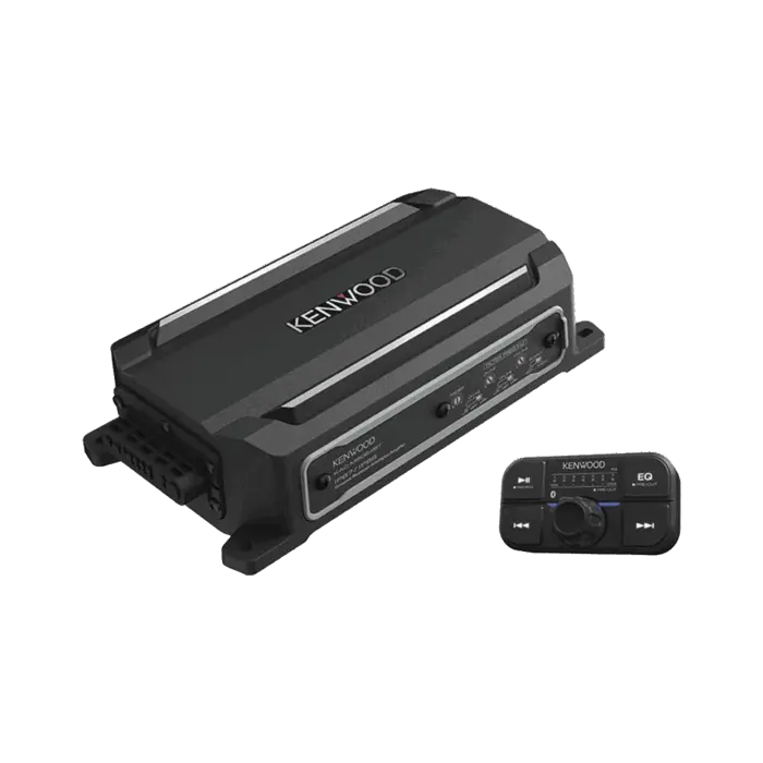 Amplificador de audio de 4 canales con control remoto y con conexión Bluetooth de 600 W de salida máxima JVC KENWOOD KAC-M5024BT