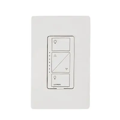 (Caseta Wireless) Atenuador de pared. Aumenta/Disminuye Intensidad de Iluminación. No requiere cable neutro. 150W LED / 600W INC/HAL LUTRON CASETA WIRELESS P...