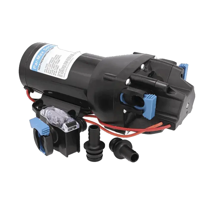Bomba controlada por presión Par Max HD 4' a 24 Vca, alta presión 40 psi 15 lpm / 4 gpm JABSCO Q402J-115S-3A