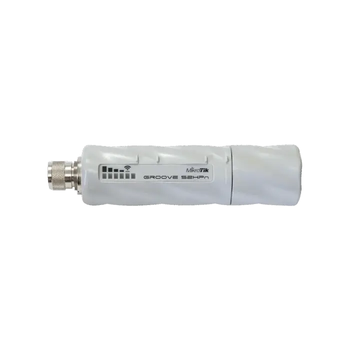 (Groove 52) Cliente y PtP en 2.4 y 5GHz 802.11 a/b/g/n Conectorizado, Hasta 500mW MIKROTIK RBGROOVE52HPN