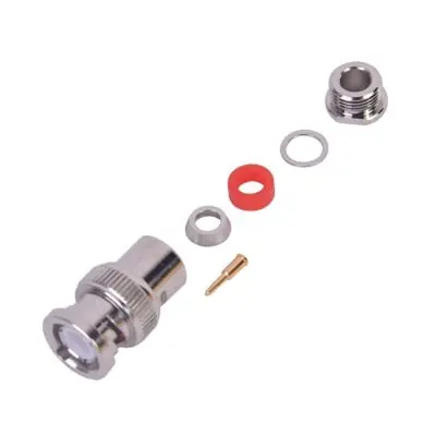 RFB-1100-2-RFB11002 Conector BNC Macho de Rosca para Cable LP-142, RG-58/U, RG-142/U, Níquel, Oro, Delrin. . RF INDUSTRIES,LTD RFB-1100-2 - Imagen 1