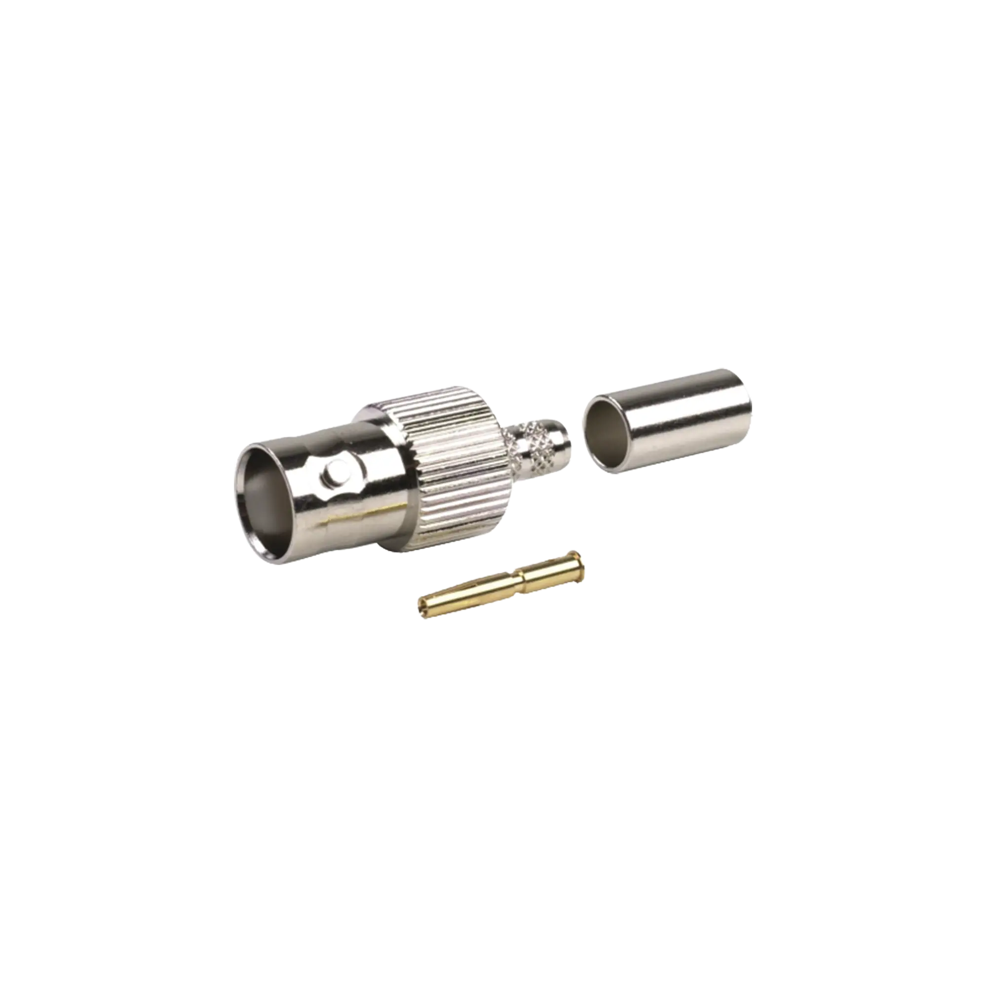 RFB-1124-1X-RFB11241X-h Conector BNC Hembra de Anillo para Cables RG-8/X, LMR-240, 9258, Níquel/ Oro/ Delrin. RF INDUSTRIES,LTD RFB-1124-1X - Imagen 1