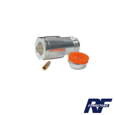 RFN-1024-1SI-RFN10241det Conector N Hembra de Rosca para LMR-400, 9913, 7810A, 8214, CNT-400, RG8/U-SYS, R-FLASH-1113, Plata/ Oro/ Teflón. RF INDUSTRIES,LTD RFN-1024-1SI - Imagen 1