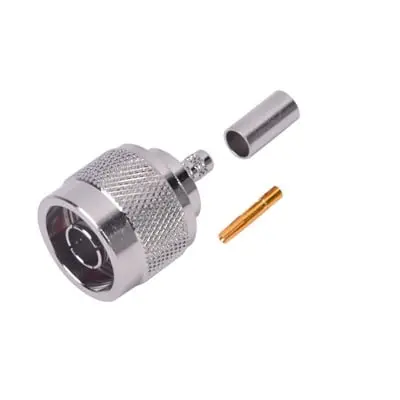 RP-1005-C-RP1005C Conector N Macho Inverso de Anillo Plegable para cables RG-58/U, RG-142/U. RF INDUSTRIES,LTD RP-1005-C - Imagen 1