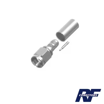 RSA-3000-C-RSA3000Cdet Conector SMA Macho de anillo plegable para cable RG-58/U, Niquel / Oro / Teflón. RF INDUSTRIES,LTD RSA-3000-C - Imagen 1