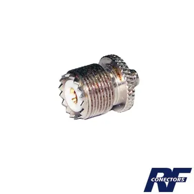 RSA-3475-RSA3475DET Adaptador en Línea de Conector SMA Hembra a UHF Hembra (SO-239), Níquel/ Oro/ Teflón. RF INDUSTRIES,LTD RSA-3475 - Imagen 1
