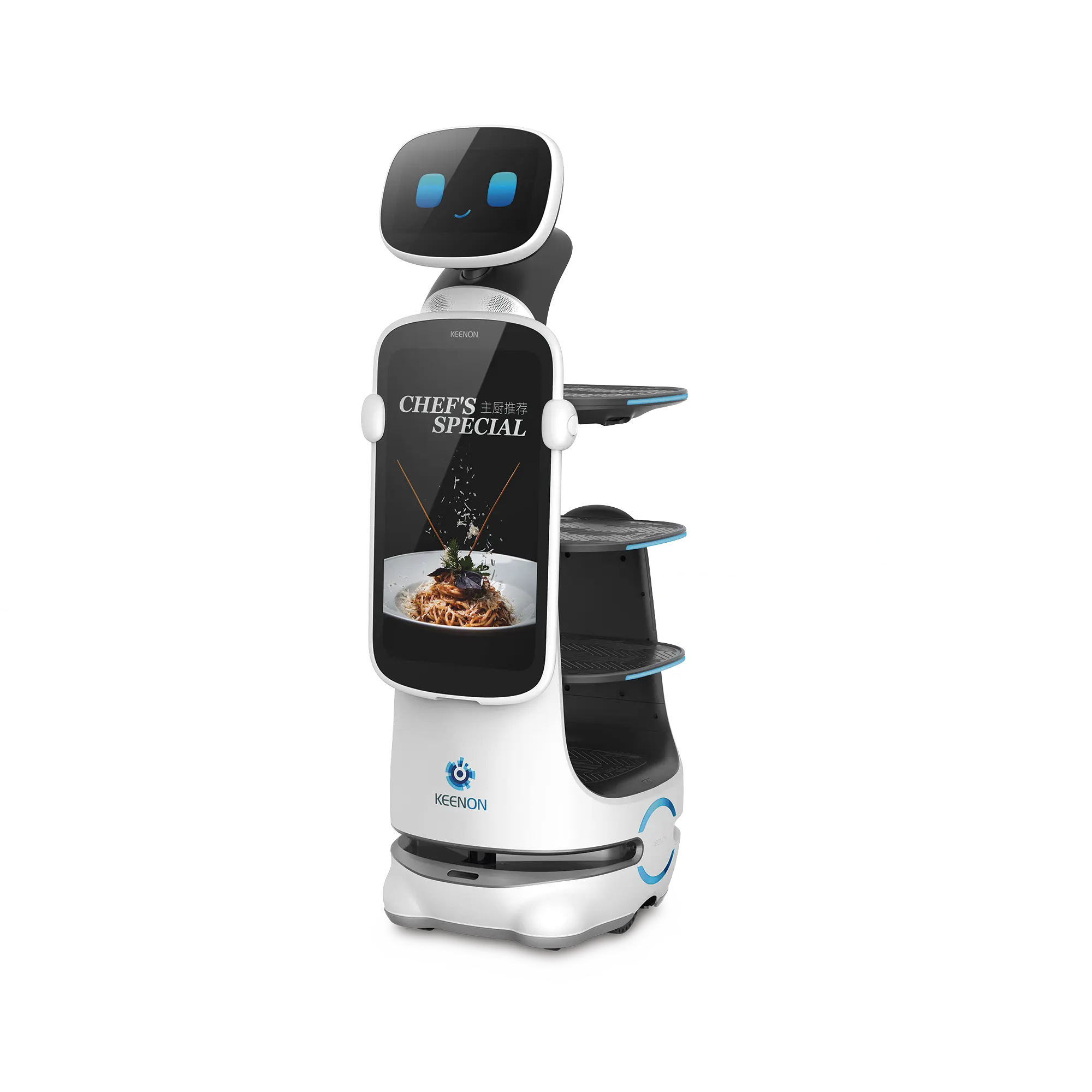 T10LS-T10LS-h Robot Autonomo para Servicio de Meseros Ubicado por SLAM (Laser) / Mejora el Servicio al Cliente / Soporta 10 Kgs por Charola / Ideal para Restaurantes, Cafe... - Imagen 1
