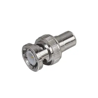 Adaptador en línea para 75 Ohm, de conector BNC macho a RCA hembra en aplicaciones de Audio-Video para cámaras, monitores y DVR´s. EPCOM TITANIUM TT-RG-02