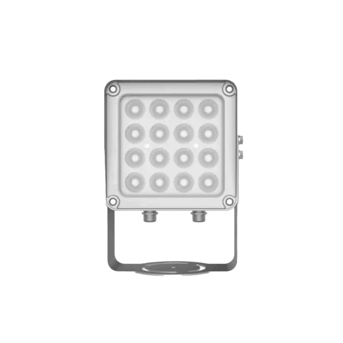 Lampara IR de Luz Continua / 16 Lámparas LED / Distancia Efectiva 16 a 25 metros / Cobertura 40° / Exterior IP66 HIKVISION DS-TL2000CI/L3/E