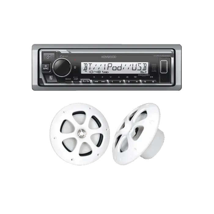 Kit de estéreo con Bluetooth KMR-M332BT | más Par de bocinas KFC-1613MRW JVC KENWOOD KE/1613MRW