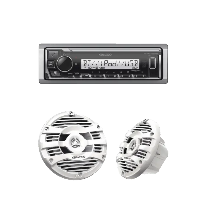 Kit de estéreo con Bluetooth KMR-M332BT | más Par de bocinas KFC-1653MRW JVC KENWOOD KE/1653MRW