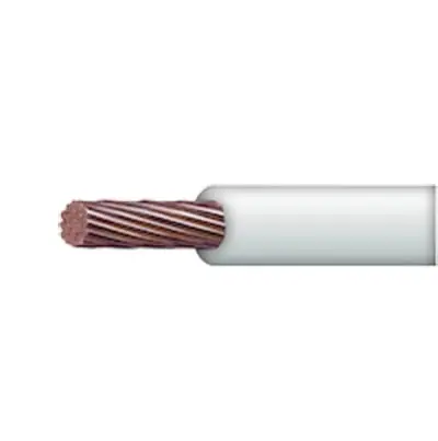 ( SSLU13 ) Cable Eléctrico 10 awg color blanco,Conductor de cobre suave cableado. Aislamiento de PVC, autoextinguible. BOBINA 100 MTS INDIANA SLY-304-WHT/100