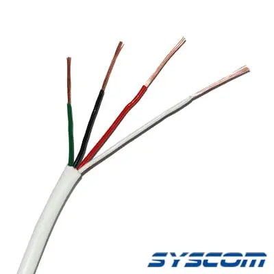 stage10img_35022-1 Bobina de 305 Metros / Cable de Cobre / 4 x 22 AWG / Tipo Alarmas UL / Para Interior / Color Blanco / Para Aplicaciones de Alarmas de Intrusión / interfonos ... - Imagen 1