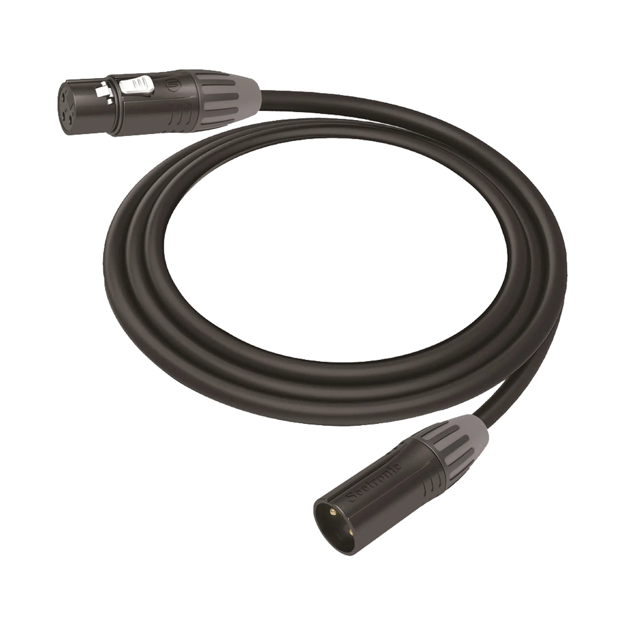 stage10img_35025 Cable XLR | 3 polos | Conector Hembra-Macho | Serie M | Carcasa Negra | Contactos Dorados | Ideal para Microfonía | Longitud 10m COSMICONN CMC-MF3-MM3-L-10M - Imagen 1