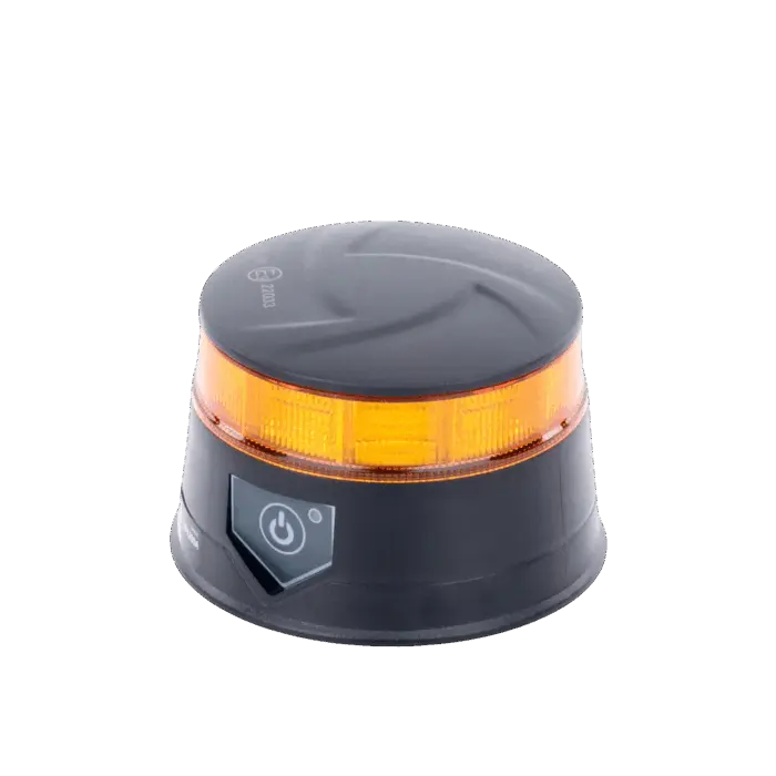 Baliza LED Recargable, Compacta y Discreta, Color Ámbar, Con Montaje Magnético y de Succión ECCO EB5200A