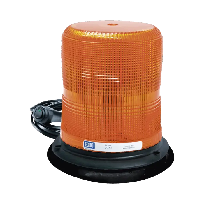 Baliza LED color ámbar con montaje magnético de succión DE 7" de altura ECCO X7970-A-VM