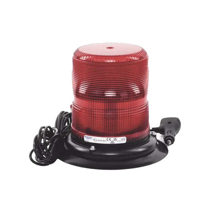 Baliza LED color rojo con montaje magnético de succión de 7" de altura ECCO X7970RVM
