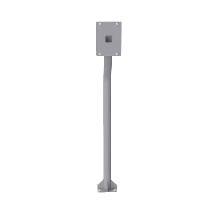 Base tipo tubular para instalación de cubierta BASEINT de videoporteros o interfones IP Fanvil y Grandstream, altura de 1.2 metros, pintura electrostática co...