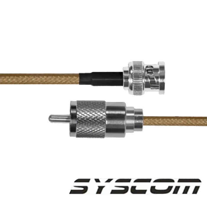 (1 pza) Jumper con cable LP142, conectores BNC Macho/UHF (PL-259) Macho. EPCOM INDUSTRIAL SBNC142KUHF30