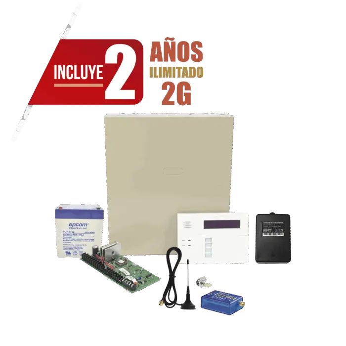 (2 Años datos ILIMITADO INCLUIDO) Kit Vista48LA con comunicador MINI012G, Teclado, Gabinete, Bateria y Transformador HONEYWELL HOME RESIDEO VISTA48MINI2/60RF2Y