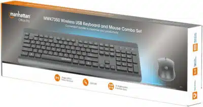 Manhattan 180771 teclado Ratón incluido Universal RF inalámbrico QWERTY Negro - Imagen 3