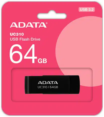 22de9e3895d9ea37635279c4e443f3fe-2 ADATA UC310 unidad flash USB 64 GB USB tipo A 3.2 Gen 1 (3.1 Gen 1) Negro - Imagen 1
