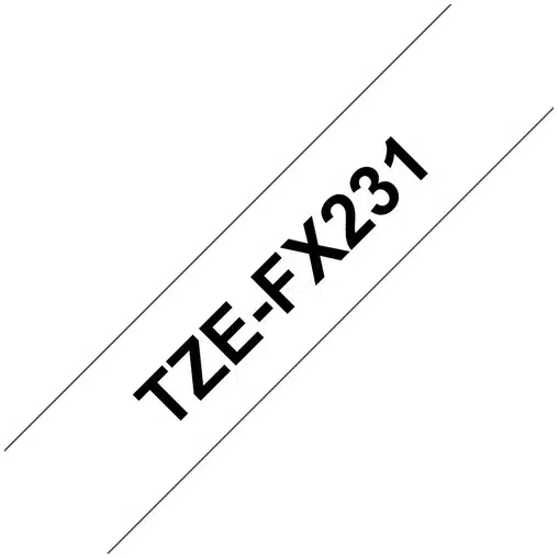 86bc7a7d87f10d325d39baf2a376caacb6e28fb4-2 Brother TZE-FX231 cinta para impresora de etiquetas Negro sobre blanco TZ - Imagen 1
