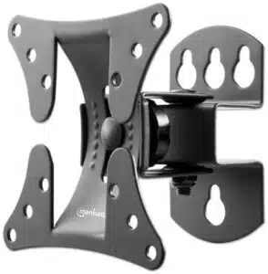 Manhattan Soporte de pared con pivote para pantalla de 13" a 32". Sujeta una pantalla o monitor de 13" a 32" de hasta 30 kg (66 lbs.), +/- 20° de inclinación, +/-30° de giro, soporte de un solo perno (pivote), negro