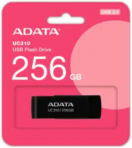 ADATA UC310 unidad flash USB 256 GB USB tipo A 3.2 Gen 1 (3.1 Gen 1) Negro