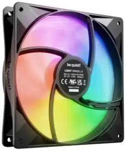 be quiet! LIGHT WINGS LX 140mm PWM High Speed 3-Pack Black Gabinete de la computadora Ventilador 14 cm Negro 3 pieza(s) - Imagen 3
