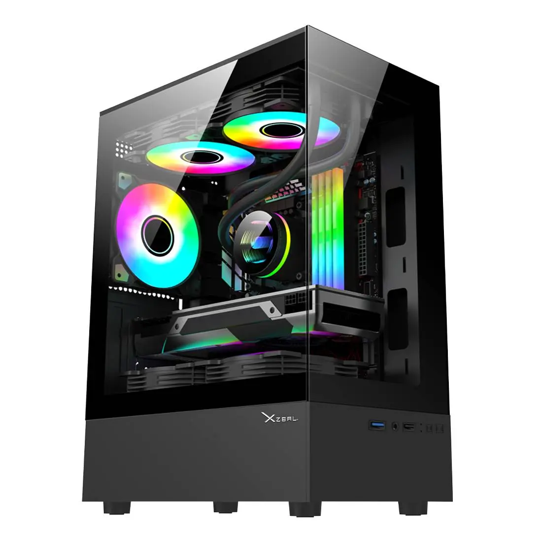 GABSTY400_full Xzeal X-Zynergy XZGAZNY1B XZGAZNY1B Gabinetes para Computadoras - Imagen 1