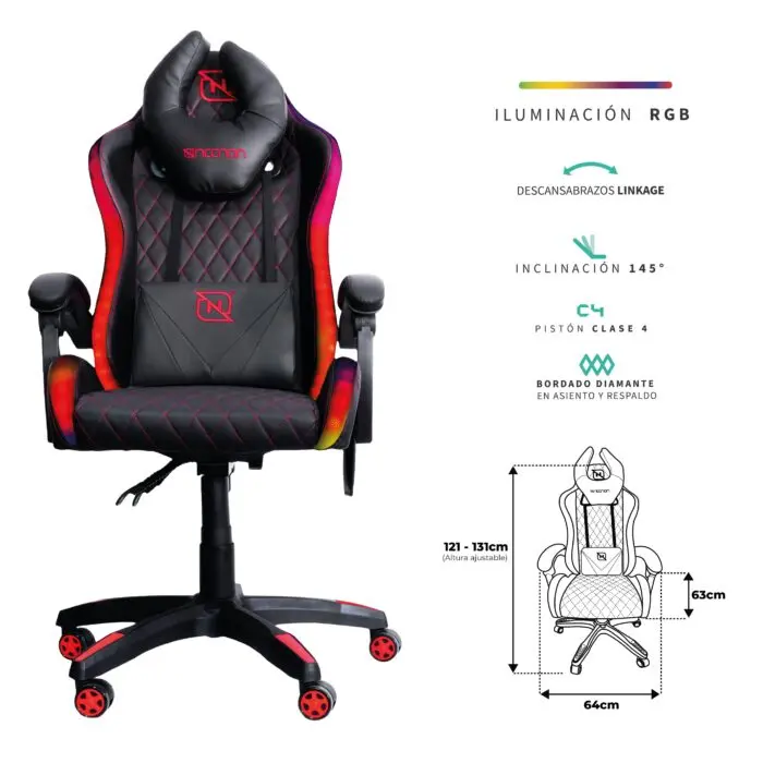 NECNON NSG-RGB-1 NBSGR125RG Sillas Gaming