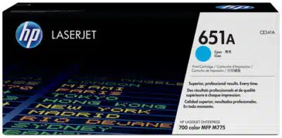 HP Cartucho original de tóner cian 651A LaserJet