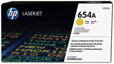 HP Cartucho de tóner original 654A LaserJet amarillo