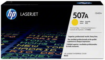 HP Cartucho original de tóner amarillo 507A LaserJet