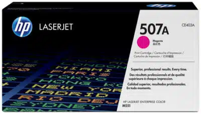 HP Cartucho original de tóner magenta 507A LaserJet