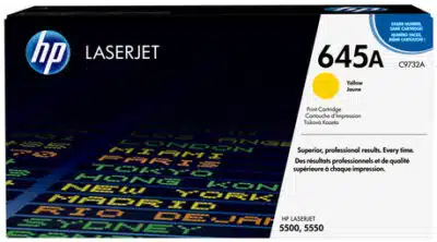 HP Cartucho original de tóner amarillo 645A LaserJet